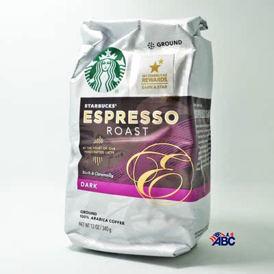 美国新鲜直邮 星巴克 STARBUCKS Espresso意式浓缩 咖啡粉 340g克
