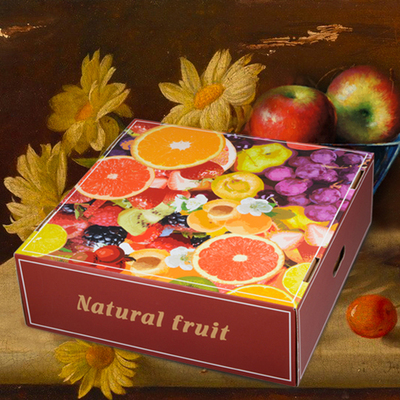 通用油画版水果包装盒水果礼盒包装纸箱苹果橙子凤梨包装厂家直销