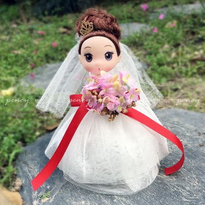 新款 韩式 婚纱娃娃 喜糖盒 创意 Peony情有所钟 喜糖袋 马口铁