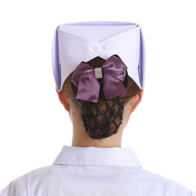 南丁格尔 护士帽白色蓝色粉色加厚加密硬的燕尾帽