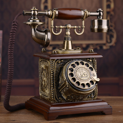 包邮欧式仿古电话机老式复古家用时尚创意旋转拨号固定电话座机