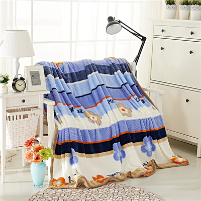 冬季珊瑚绒毯办公室盖毯空调毯午睡毯单人小毯子双人床单加厚毛毯