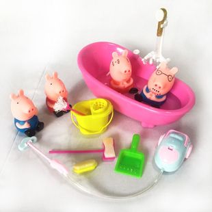 爆款小猪佩琪儿童洗澡玩具佩佩猪粉红猪小妹小猪佩奇电动喷水浴缸