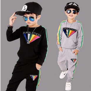 男童秋装两件套童装2016新款韩版中大童男孩休闲运动棒球服套装潮