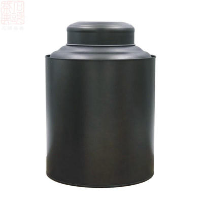 高档铁罐空白复古净黑色双层盖一斤半斤三两装密封金属茶叶铁桶