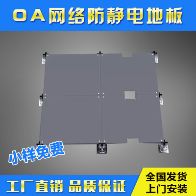OA网络活动地板 防静电地板 智能化机房写字楼专用带线槽