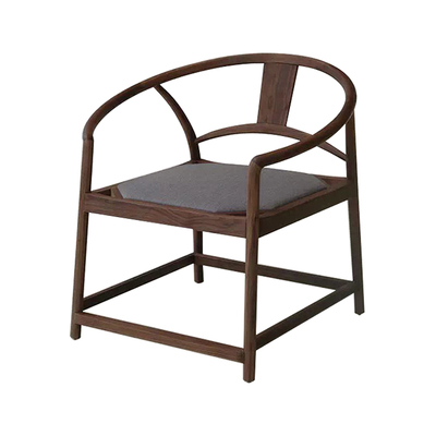 新中式圈椅实木打坐沙发椅现代简约客厅禅意椅榫卯工艺古典围椅子
