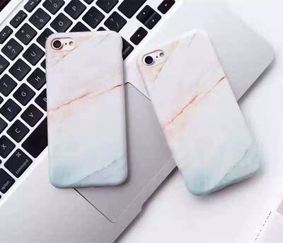 iphone7手机壳个性创意玉质珊瑚大理石纹苹果6Plus全包保护套软壳