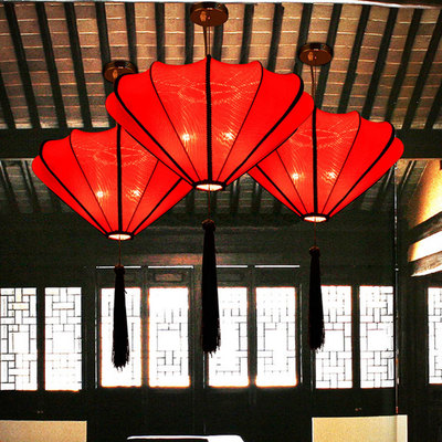 新中式灯笼吊灯东南亚风格酒店别墅茶楼创意彩色古典艺术个性灯具