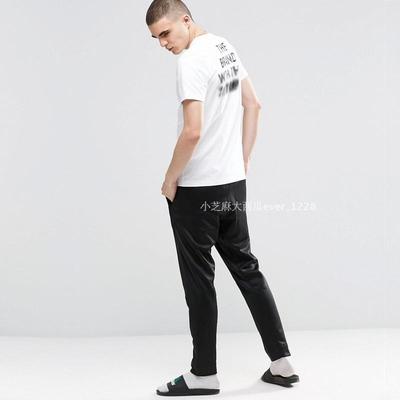 adidas 三叶草 专柜正品 男款 字母图案 短袖T恤 BQ3545 BQ3542