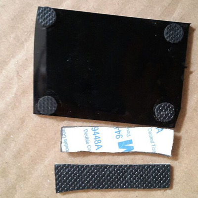 网格黑色橡胶脚垫 亚克力展示盒防滑垫 橡胶圆垫