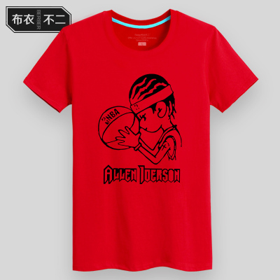 艾弗森t恤2016新款休闲纯棉纪念运动篮球t恤短袖3号男