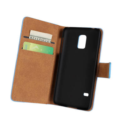 Leather case + stand card holder wallet case SAMSUNG S5 MINI