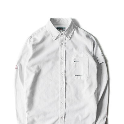 四季百搭 2016新品 工装多口袋优质纯棉 厚实牛津纺男士白衬衫