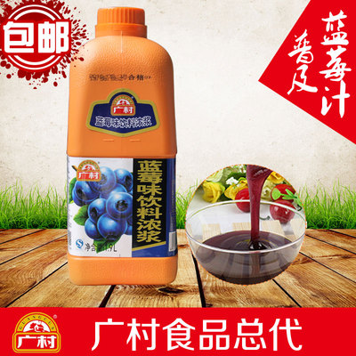 包邮 广村普及蓝莓果汁1.9L 普及版果味饮料浓浆 中高档浓缩果汁