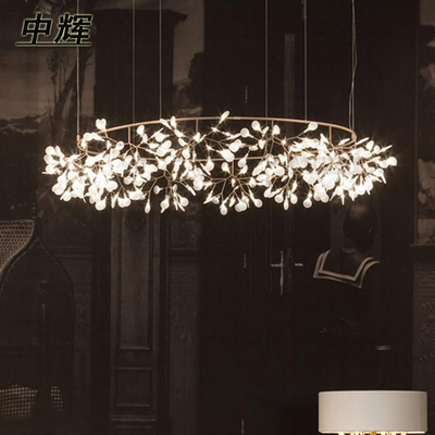北欧后现代吊灯设计师创意个性样板房客厅餐厅卧室萤火虫艺术树叶