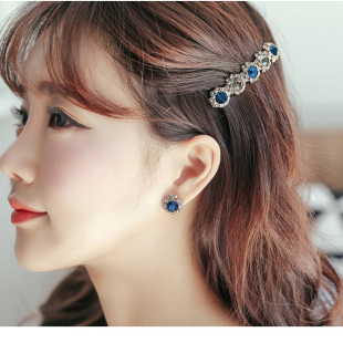 耳钉女气质韩国欧美个性彩金创意钻石耳钉性感女士耳环2016新款