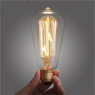 爱迪生灯泡钨丝灯复古创意个性装饰灯丝灯泡ST64 爱迪生灯泡E27