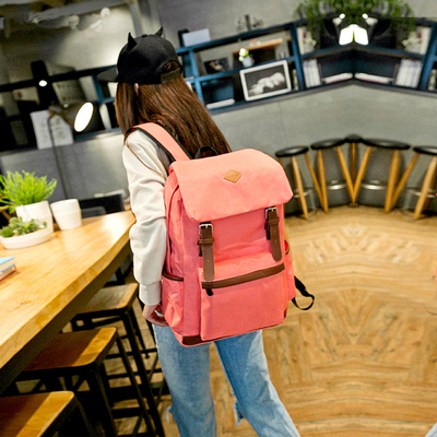 韩版时尚休闲潮流女生初高中生上学院风背包大容量旅行外出双肩包