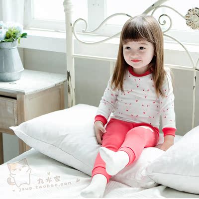韩国bebezoo红耳朵兔子家居服套装纯棉两件套可爱宝宝睡衣