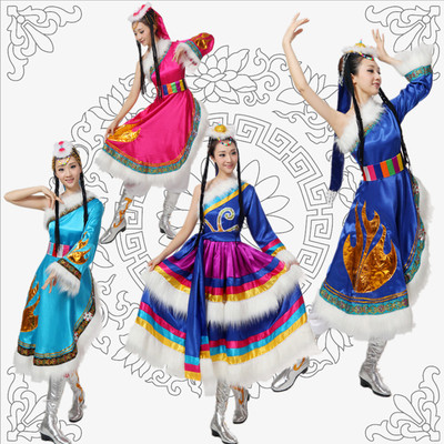 2016夏季新款藏族舞蹈服 少数民族演出服 舞台服饰  z-003