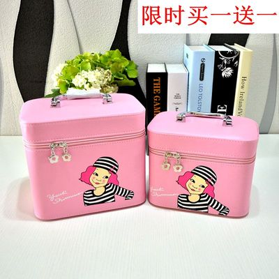 韩国大容量糖果色pu化妆包 护肤品彩妆收纳盒 洗漱包 定型化妆箱