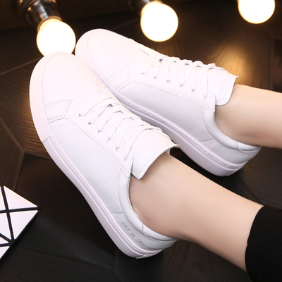 春夏新款韩版休闲 小白鞋 白色运动鞋系带球鞋平底女单鞋板鞋