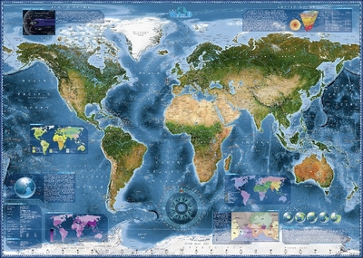 新品现货 德国进口HEYE拼图2000片 创意玩具 卫星世界地图