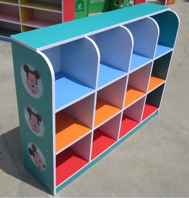 防火板卡通儿童玩具收纳储物柜米奇玩具柜幼儿园宝宝的家具书包柜