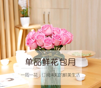 上海家庭办公室香水百合玫瑰绣球鲜花尝鲜装单次混搭