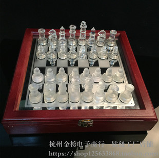水晶国际象棋 标准国际棋具系列 木质棋盘国际象棋精品 高档礼品