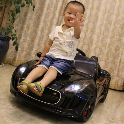 栋马捷豹儿童电动车四轮遥控汽车小孩玩具车可坐人婴儿宝宝大童车