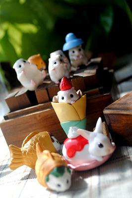 日本正品Epoch 点心小仓鼠兔子动物场景扭蛋公仔玩具手办摆件挂件