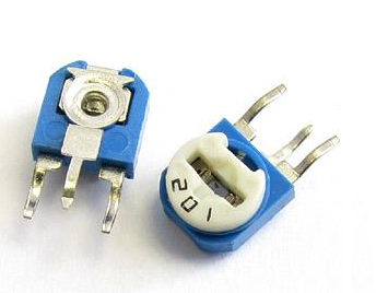 蓝白电位器300K 304立式可调电阻 蓝白可调电阻器 插件可调