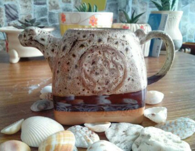 韩式多肉植物花盆多肉花盆流釉茶壶陶瓷简约个性创意小花盆陶瓷