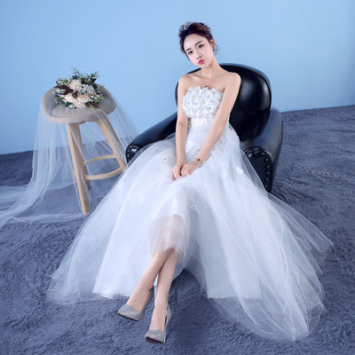 新娘结婚婚纱礼服2017韩版新款夏季抹胸齐地显瘦修身梦幻公主女