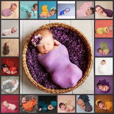 欧美儿童拍照裹布影楼新生婴儿摄影纯棉弹力裹纱百天满月宝宝服装