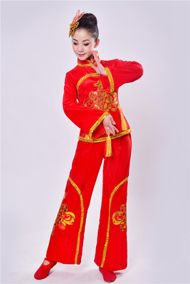 2016新款秧歌服开门红喜庆民族舞蹈表演出服腰鼓服装女广场舞成人