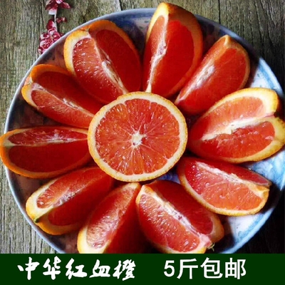 【5斤包邮】三峡特产秭归血橙中华红橙中华红血橙红肉脐橙子