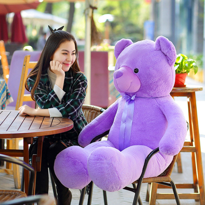 紫色薰衣草泰迪熊公仔毛绒玩具抱抱熊七夕情人节送女友生日礼物