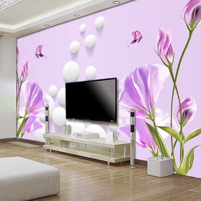 3D简约温馨立体电视背景墙纸壁画客厅沙发卧室无纺布环保壁纸