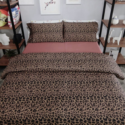 欧美式豹纹60支埃及长绒棉四件套贡缎纯棉1.8m欢乐颂同款床上用品